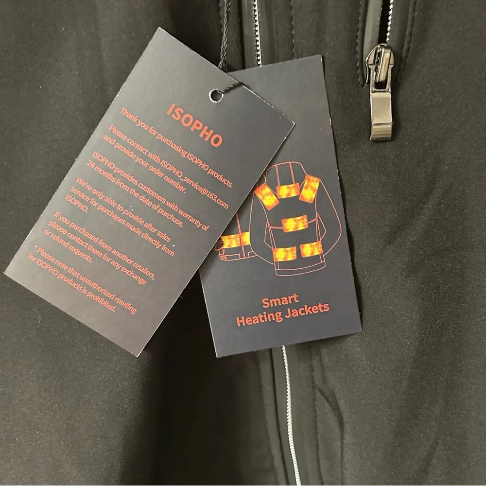 Men's‎ Isopho  Black Smart heating Jacket . Size 3xl. Battery not included. - Picture 3 of 11